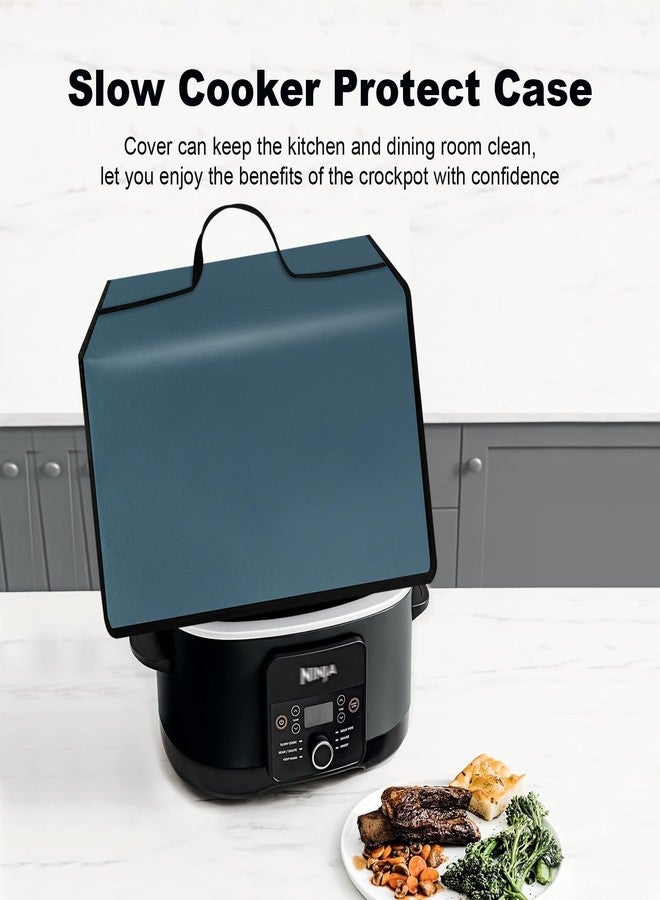 KronosRising Cooker Dust Cover Heavy Duty Waterproof and Dustproof Multi-Purpose Cookers Cover Compatible with Ninja MC1001 Foodi Possible PRO 8.5-Quart Slow Cooker Oven Safe,Blue - Image 5